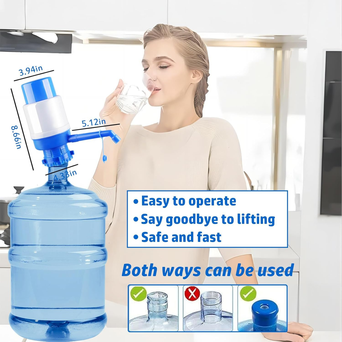 PLAMO Manual Water Dispenser Pump for 20 Litre Water Bottles