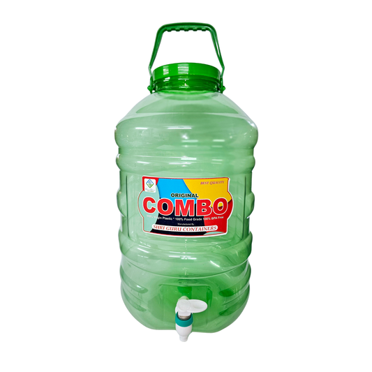 PLAMO Combo 20 Litre Water Dispenser with Tap Green Color