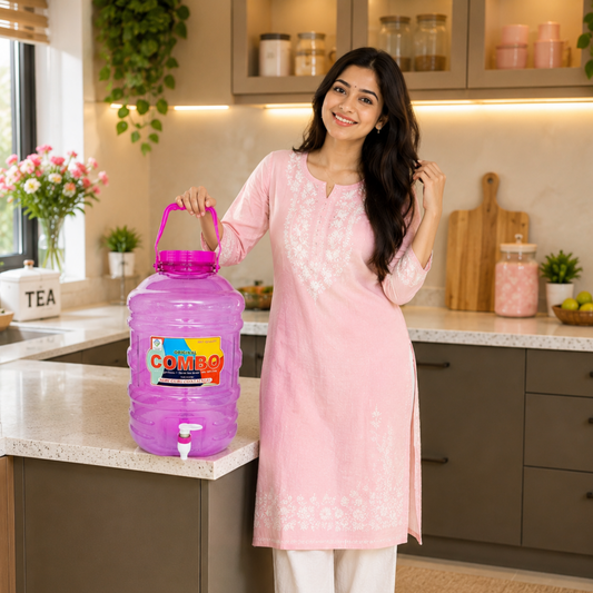 PLAMO Combo 20 Litre Water Dispenser with Tap Pink Color