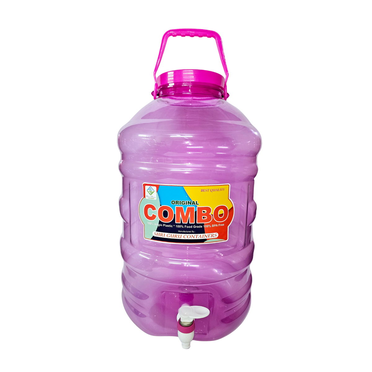 PLAMO Combo 20 Litre Water Dispenser with Tap Pink Color
