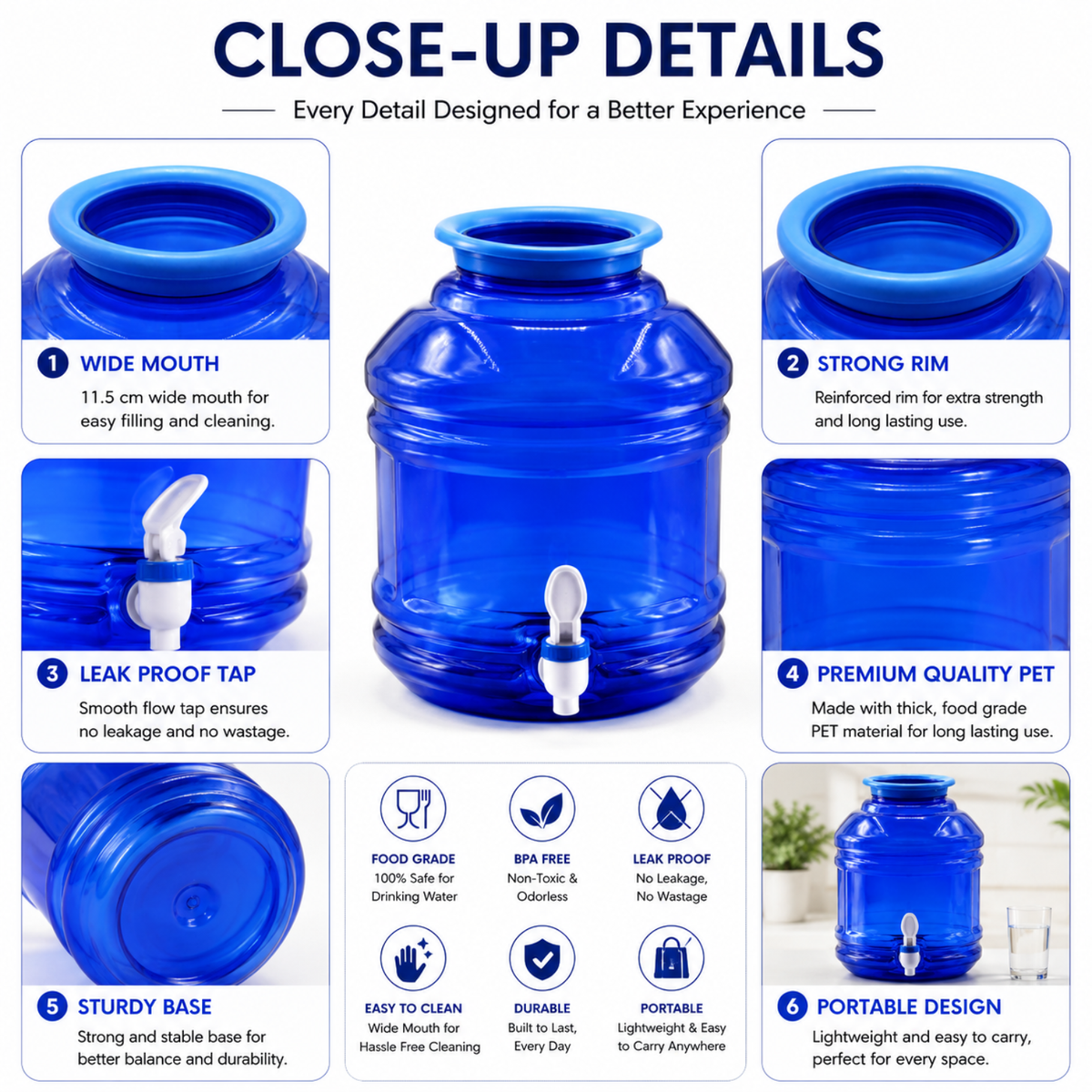 PLAMO 10 Litre Water Dispenser with Tap