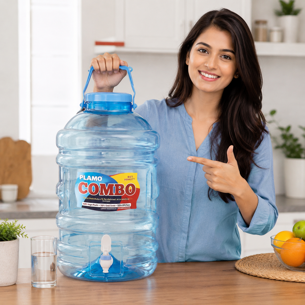 PLAMO Combo 20 Litre Water Dispenser with Tap New Tone Color